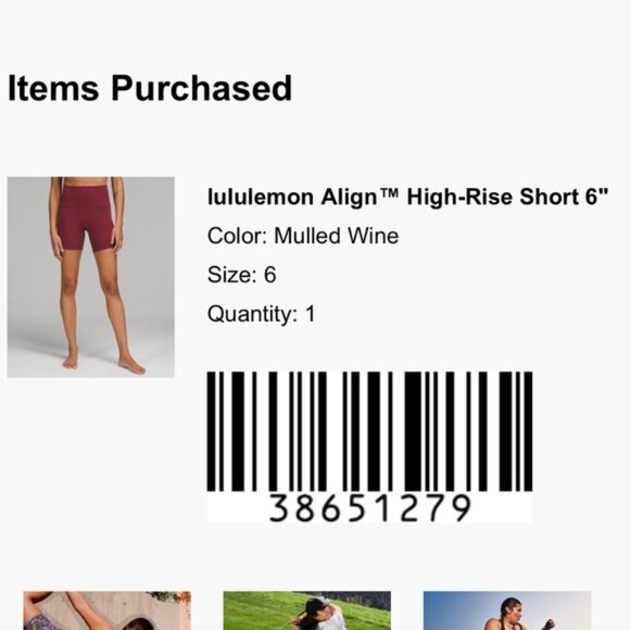 Align High-Rise Short 6" - Mulled Wine lululemon - Picture 5 of 5